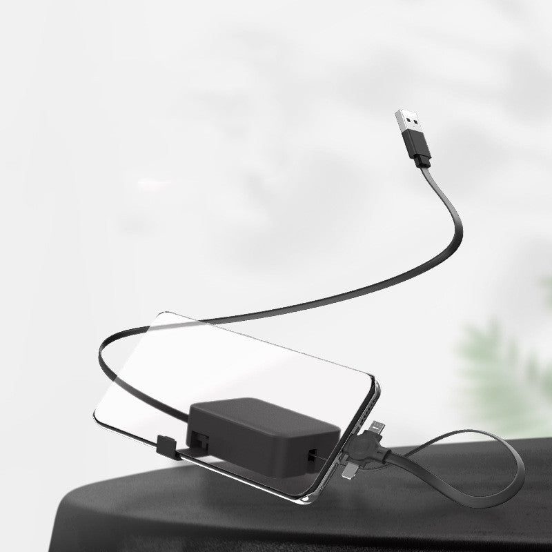 4-in-1 Retractable USB Cable – Macaron Type-C, Micro, iPhone Charger with Stand | Fast, Stable & Tangle-Free – [CloudStep™ Comfort Slides]