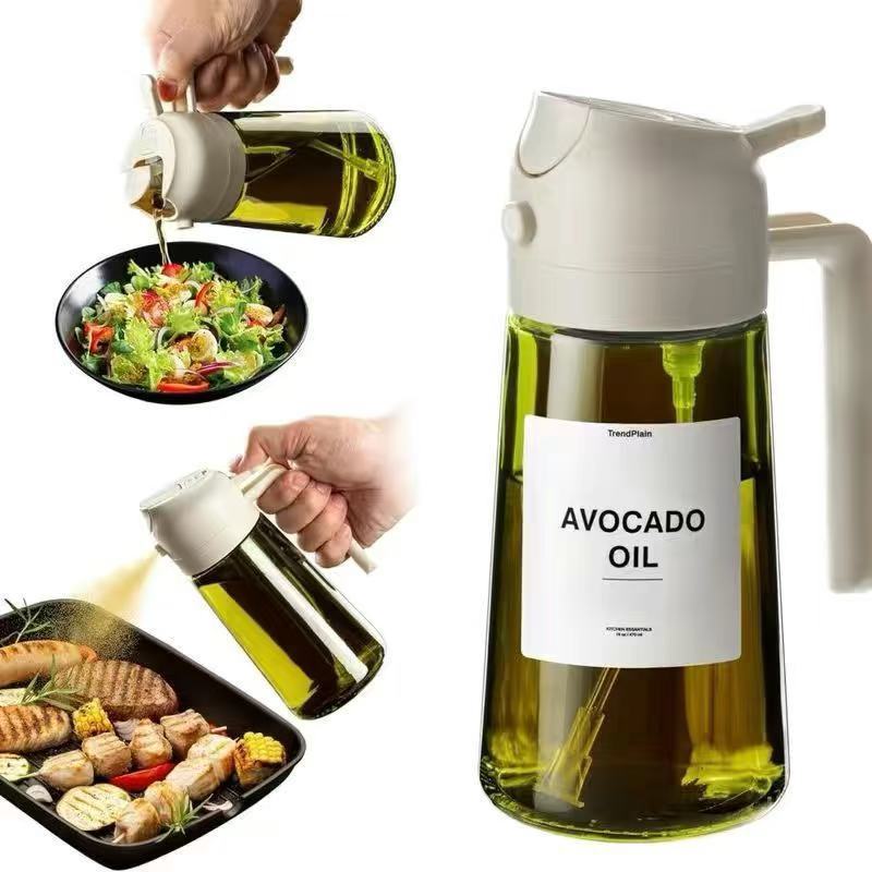 Portable Light-shielding Spray Oil Bottle, All-in-one  Glass Oil Bottle, Olive Oil Sprayer – [CloudStep™ Comfort Slides]