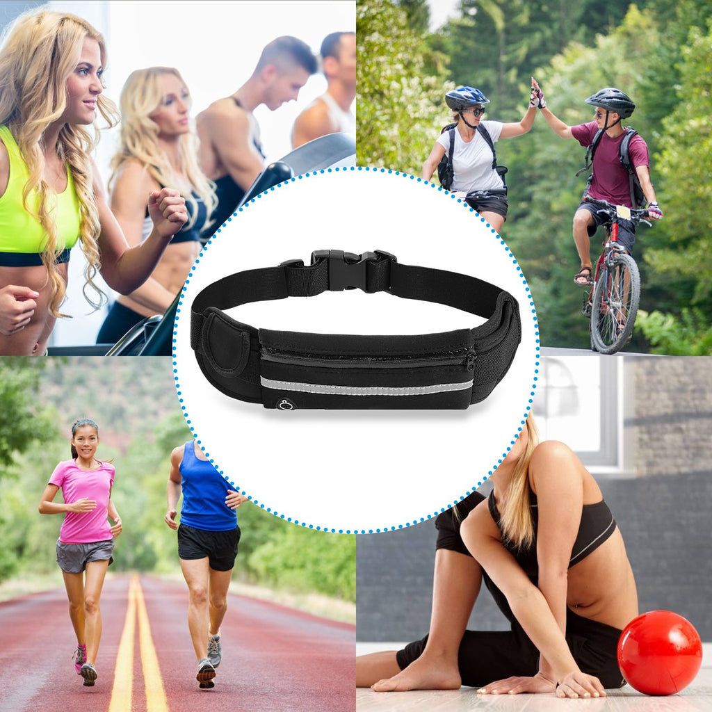 1Pc Sports Waist Bag Running Belt Pack Waterproof Adjustable Waist Pouch