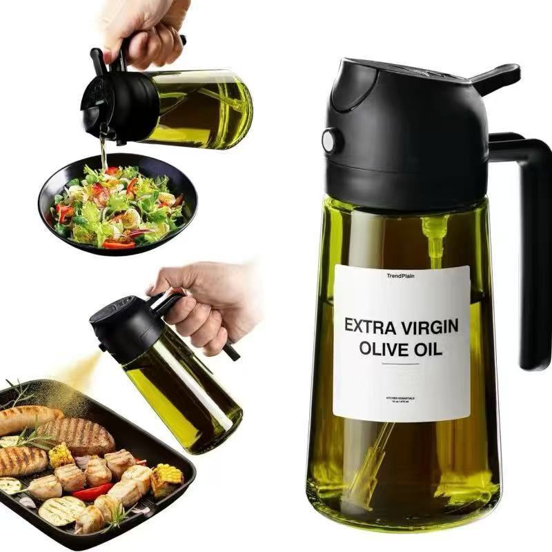 Portable Light-shielding Spray Oil Bottle, All-in-one  Glass Oil Bottle, Olive Oil Sprayer – [CloudStep™ Comfort Slides]