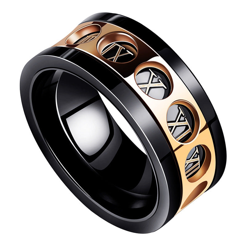 Personality Ring Titanium Steel Hip Hop Simplicity – [CloudStep™ Comfort Slides]