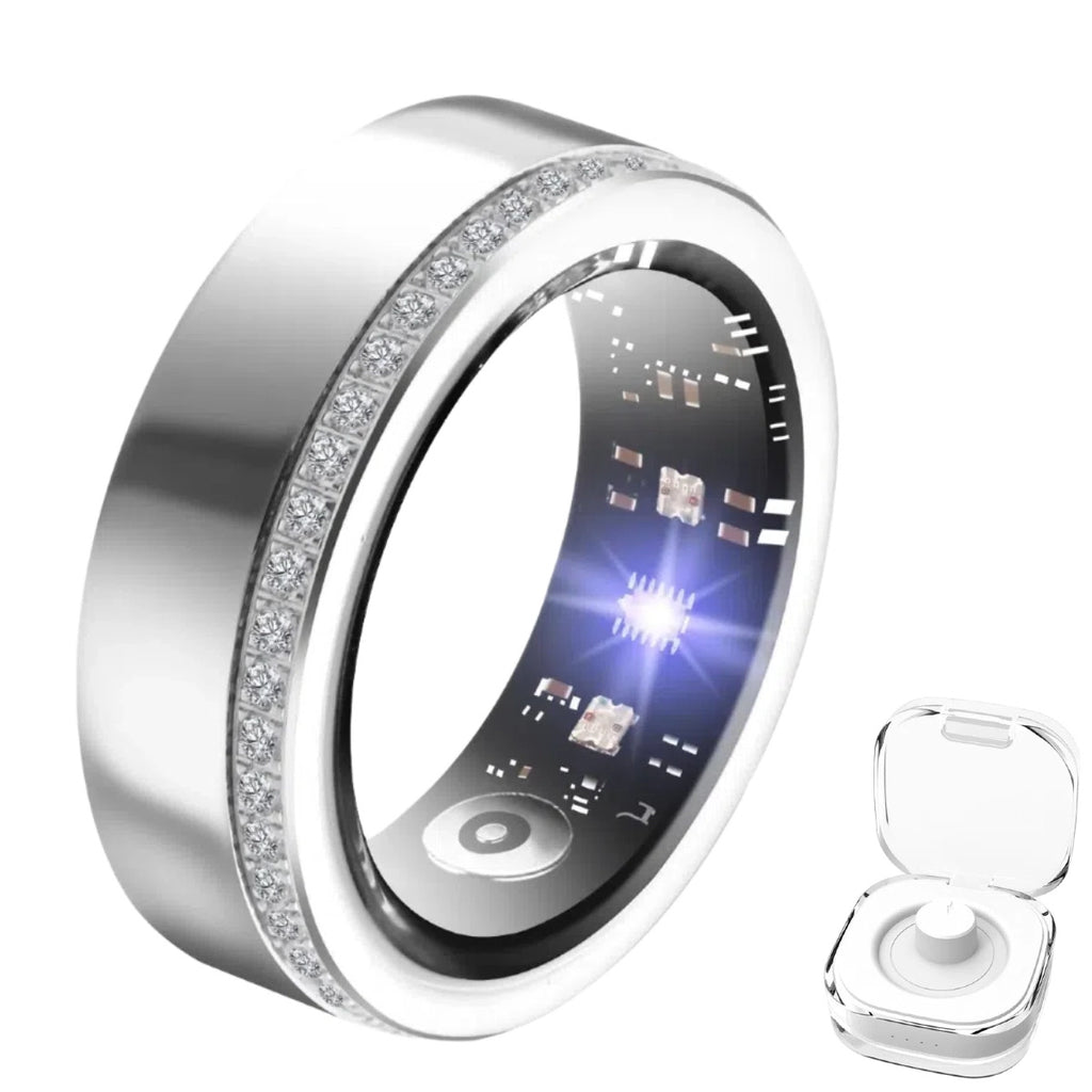 Smart Diamond Ring™ – Heart Rate & Sleep Tracker (2025 Edition) – [CloudStep™ Comfort Slides]