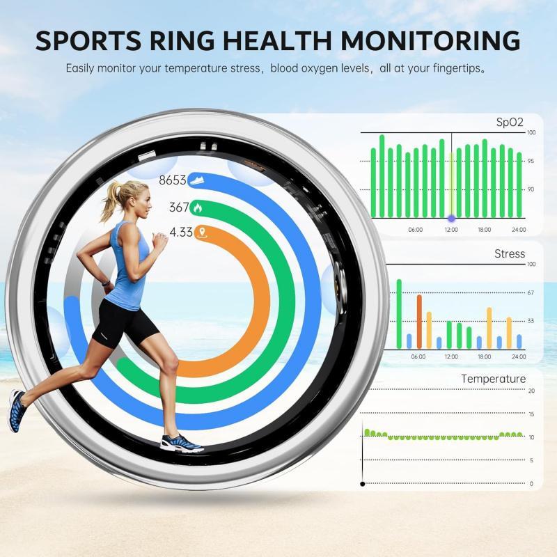 Smart Diamond Ring™ – Heart Rate & Sleep Tracker (2025 Edition) – [CloudStep™ Comfort Slides]