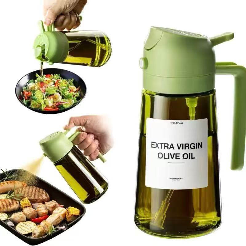 Portable Light-shielding Spray Oil Bottle, All-in-one  Glass Oil Bottle, Olive Oil Sprayer – [CloudStep™ Comfort Slides]