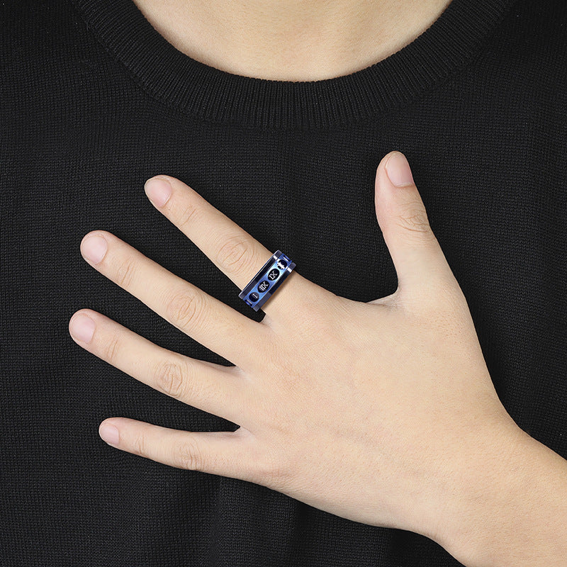 Personality Ring Titanium Steel Hip Hop Simplicity – [CloudStep™ Comfort Slides]